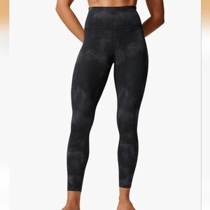 Crz Yoga Butterlift, Black Tie Dye Leggings, Size Large